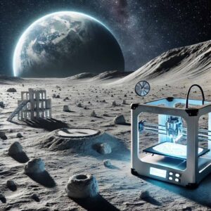Polvere lunare e detriti orbitali come risorsa per la stampa 3D nello spazio