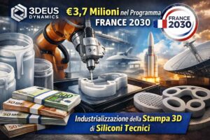 3Deus Dynamics ottiene le certificazioni EN 9100 e ISO 9001 per i componenti in silicone stampati in 3D