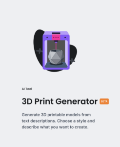 Creative Fabrica entra nel 3D, arriva il “3D Print Generator” basato su prompt testuali