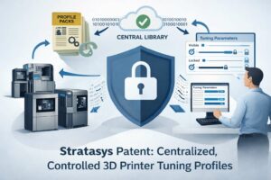 Stratasys brevetta un workflow che centralizza i profili di stampa e limita i parametri modificabili dagli operatori