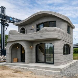 Kizuki e COBOD, in Giappone completata la prima casa a due piani stampata in 3D in calcestruzzo armato con approvazione sismica