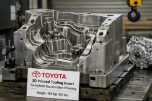 Toyota Europe stampa in 3d un inserto per pressofusione da 156 kg  per il carter trasmissione Yaris Hybrid