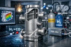 InnoWaerm, Fraunhofer ILT stampa microreattori in titanio-alluminuro per produrre idrogeno “a bordo”