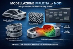 Nodi introduce la modellazione implicita, reticoli TPMS e strutture interne guidate da analisi per la DfAM