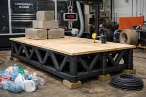 MIT HAUS stampa capriate portanti in rPET test di solaio oltre 4.000 lb e criteri HUD/ICC