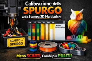 Calibrazione dello spurgo, come ridurre gli sprechi nella stampa 3D multicolore
