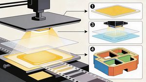 DLP a film sottile un metodo di ricerca produce parti multi-materiale con cavità interne sigillate
