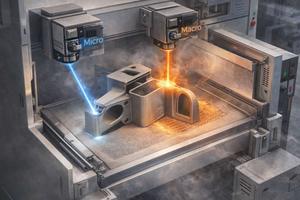 Due laser, due processi,  micro‑LPBF per gli sbalzi e alta produttività per il volume