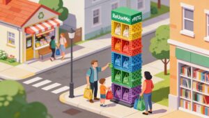 Open source ReUseMe  stazioni di scambio borse stampate in 3D