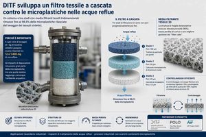 DITF testa un filtro tessile a cascata per trattenere le microplastiche nelle acque reflue