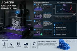 Flashforge brevetta un sistema per controllare le forze tra gli strati nella stampa 3D a resina