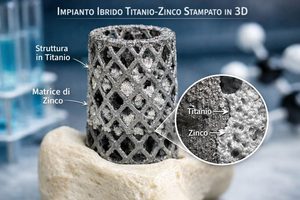 Titanio stampato in 3D e zinco riassorbibile  il nuovo composito per impianti ossei