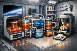 Un’architettura chiusa per recuperare resina SLA in orbita e produrre parti tramite stampi riutilizzabili