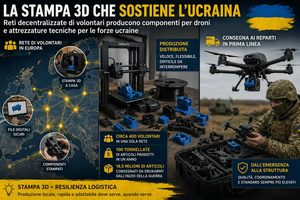 Reti segrete di stampa 3D, così l’Ucraina riceve componenti per droni su scala diffusa