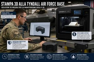 Stampa 3D e F-35 alla Tyndall Air Force Base si producono protezioni e attrezzature su misura