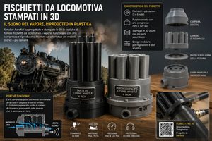 Fischietti da locomotiva stampati in 3D  il progetto di AeroKoi