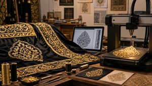 Dalla calligrafia sacra alla stampa 3D Kiswah della Kaaba il ricamo in oro