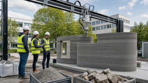 Innobau 3D il progetto tedesco della Hochschule München che usa materiali da demolizione per stampare edifici