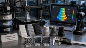 Stampa 3D FFF uno studio misura le tolleranze tra scala, infill e materiali