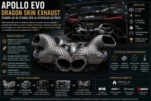 Apollo EVO lo scarico Dragon Skin stampato in 3D mostra come cambia la progettazione delle hypercar