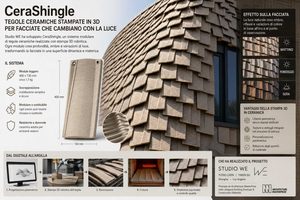 CeraShingle tegole ceramiche stampate in 3D per facciate che cambiano con la luce