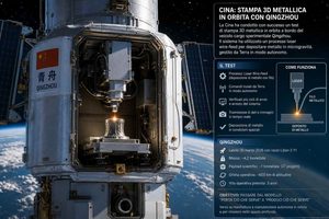 Stampa 3D di metallo nello spazio, il test cinese a bordo della Qingzhou