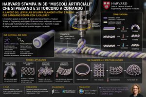 Harvard stampa in 3D filamenti morbidi che si piegano e si torcono con il calore
