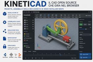 KinetiCAD il CAD gratuito nel browser con simulazione dei corpi rigidi
