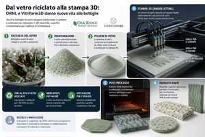 ORNL e Vitriform3D trasformano il vetro riciclato in componenti stampati in 3D
