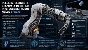 Una pelle intelligente stampata in 3D per proteggere i robot nello spazio Smart Skin for Exploration Cobots il progetto ESA
