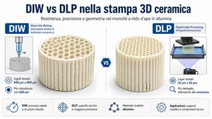 Ceramiche stampate in 3D quando scegliere DIW e quando DLP