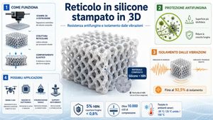 Un reticolo in silicone stampato in 3D combina resistenza antifungina e isolamento dalle vibrazioni