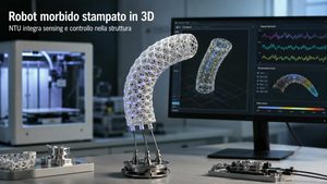 NTU sviluppa un robot morbido stampato in 3D che percepisce la propria forma