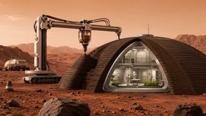 AAKA Space Studio e MiCoB stampano in 3D uno scudo per habitat su Marte usando materiali simili alla regolite
