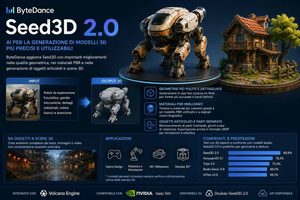 Seed3D 2.0 ByteDance lavora su modelli 3D più precisi generati con l’AI