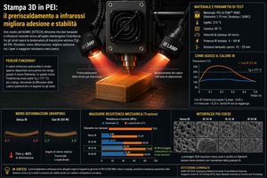 Una nuova tecnica a infrarossi per stampare PEI senza camera a 200 °C