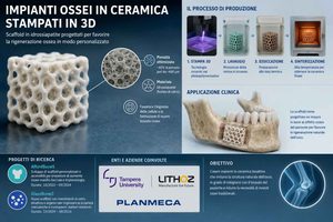 In Finlandia la Tampere University sviluppa impianti ossei 3D in ceramica ispirati alla struttura naturale dell’osso
