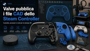 Valve pubblica i file CAD dello Steam Controller per modding, accessori e stampa 3D