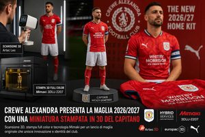 Crewe Alexandra presenta la maglia 2026/2027 con una miniatura 3D del capitano