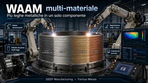 DEEP Manufacturing e Fortius Metals lavorano a un componente WAAM con più leghe metalliche