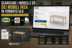 IKEA 3D Model Downloader come funziona lo script per salvare i mobili in 3D
