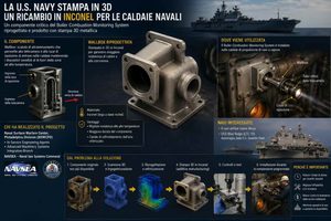 La U.S. Navy stampa in 3D un ricambio in Inconel per il monitoraggio delle caldaie navali