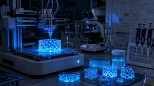 Materiali viventi stampati in 3D CU Boulder usa alghe bioluminescenti per produrre luce controllata