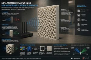 Metacristalli stampati in 3D per guidare i segnali wireless senza aggiungere elettronica