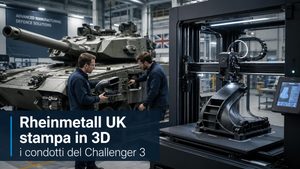 Rheinmetall UK stampa in 3D i condotti d’aria del carro Challenger 3 dell’esercito britannico
