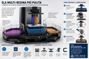 Stampa 3D a resina multimateriale un brevetto cinese punta a ridurre la contaminazione tra vasche