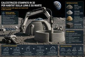 Costruire habitat spaziali con regolite e stampa 3D  materiali, limiti e prospettive