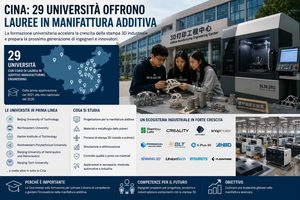 La Cina forma ingegneri per la stampa 3D 29 università con corsi dedicati alla manifattura additiva