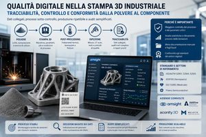 Stampa 3D industriale perché la tracciabilità dei dati conta quanto il pezzo