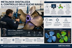 METALNOX digitalizza il controllo delle eliche navali con uno scanner 3D portatile